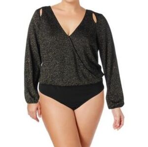 Love & Legend Metallic Long Sleeves Bodysuit